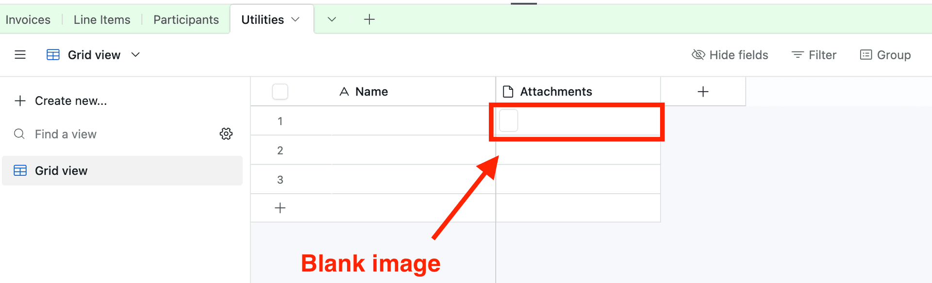 Attachment field in Airtable