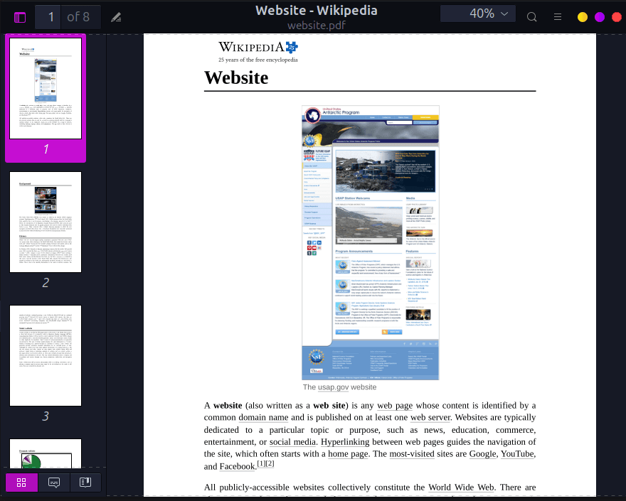 Generated PDF from a webpage using Playwright