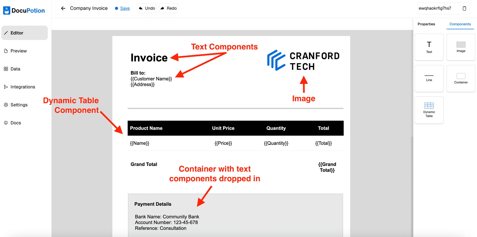 DocuPotion PDF editor example