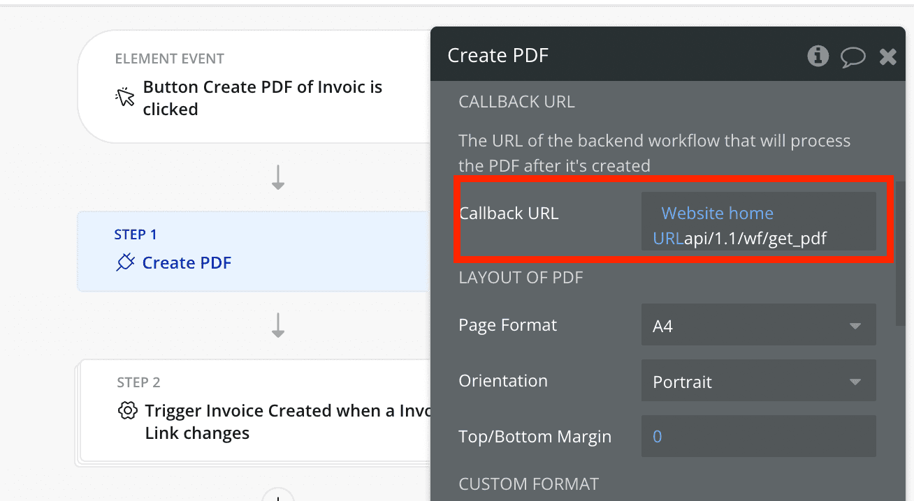 Callback URL - DocuPotion - Get Invoice